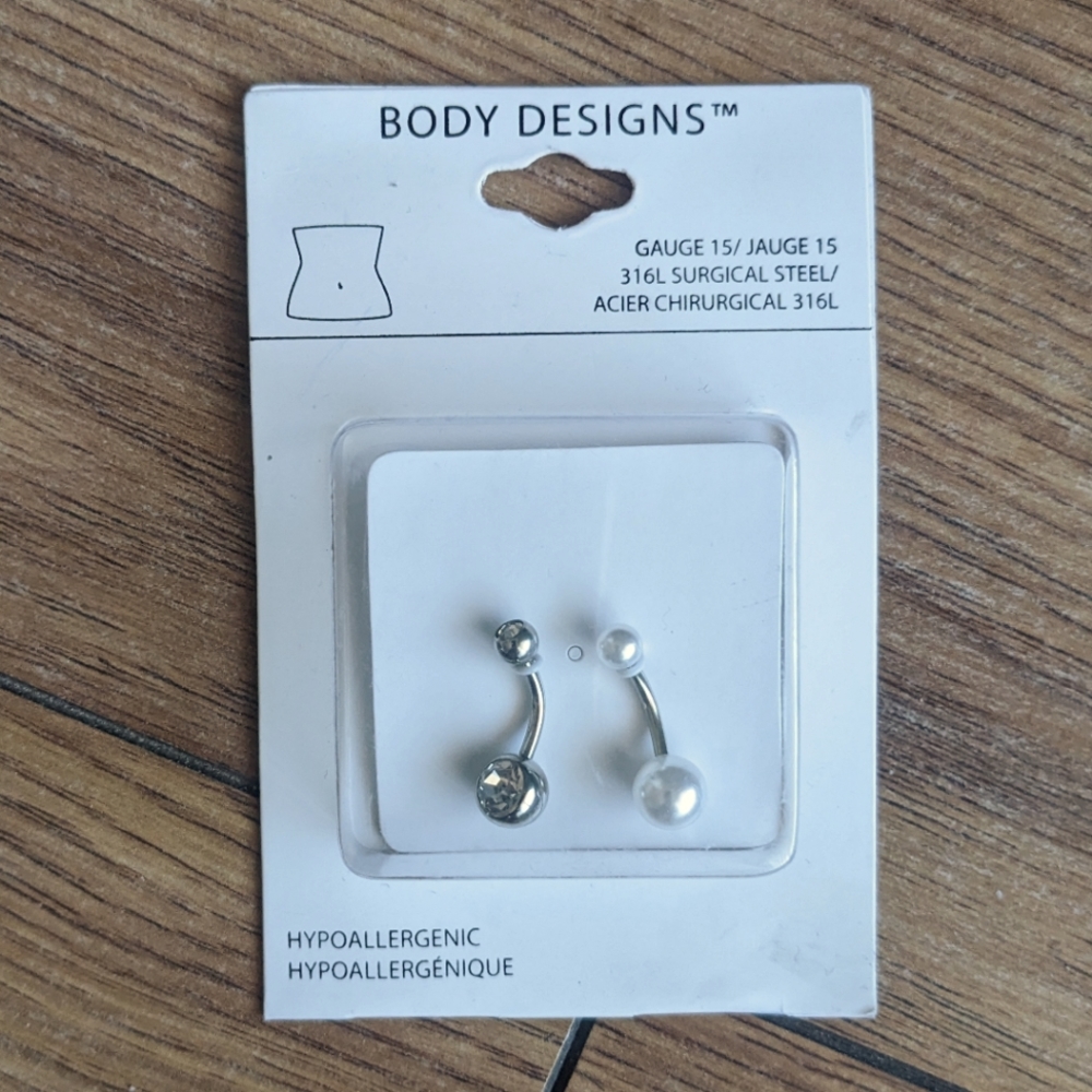 🛍️$5 Promo🛍️Set of Hypoallergenic Naval Piercing Rings (barbell style)